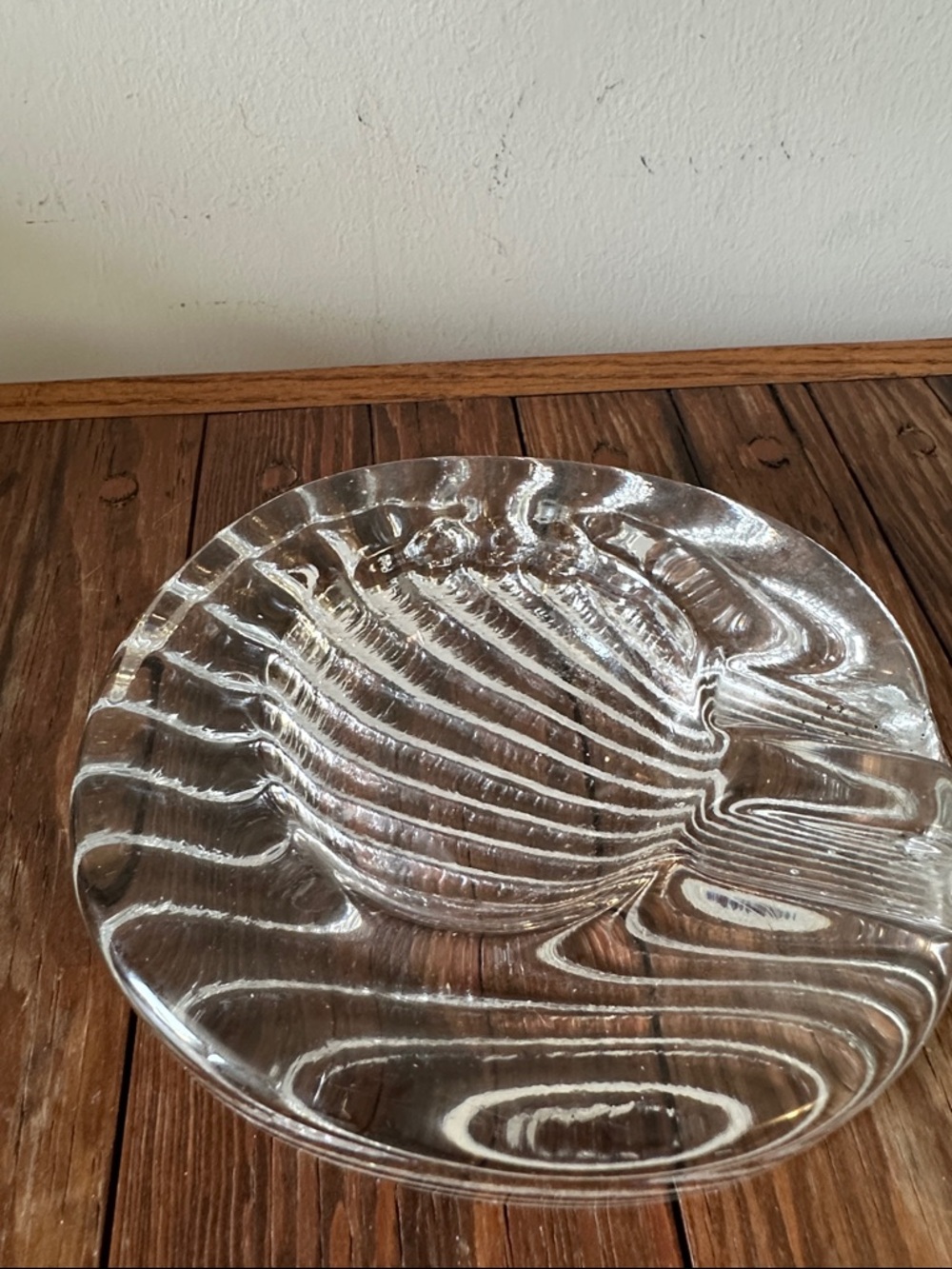 Mid-century modern crystal ashtray